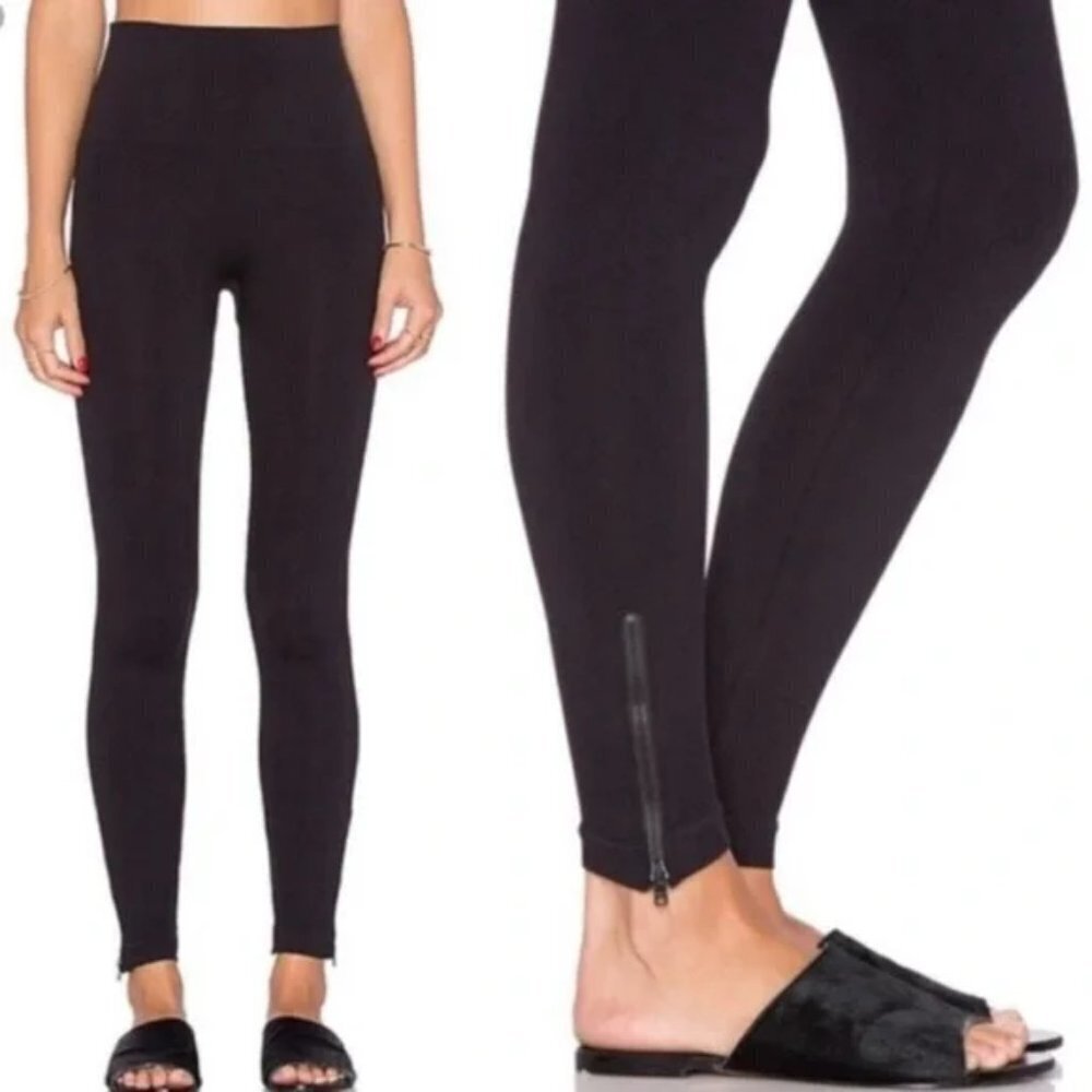 Spanx Seamless Side Zip Leggings Black